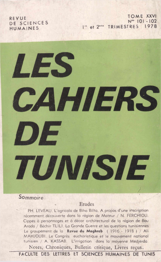 Les Cahiers de Tunisie N°101-102