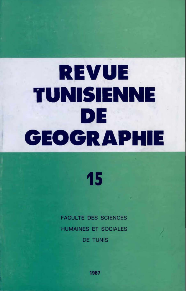 Revue Tunisienne de Géographie N°15