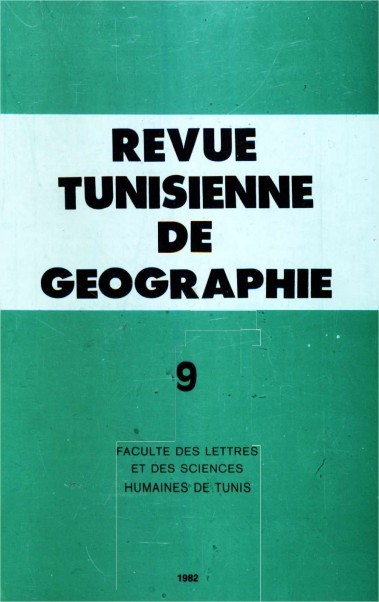 Revue Tunisienne de Géographie N°9