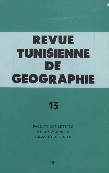 Revue Tunisienne de Géographie N°13