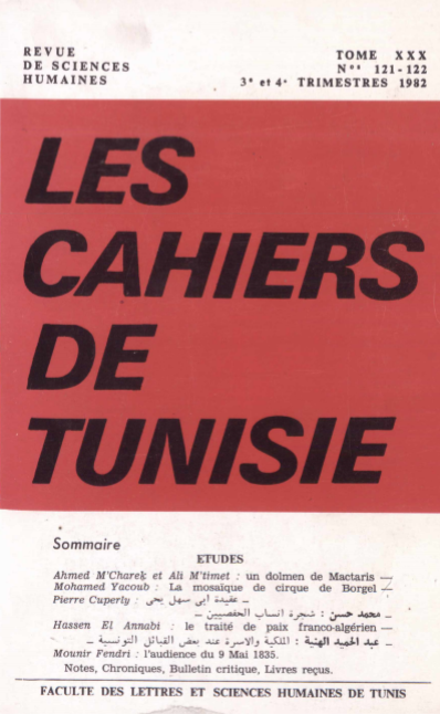 Les cahiers de Tunisie N 121-122