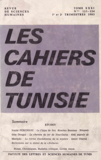Les cahiers de Tunisie N  123-124