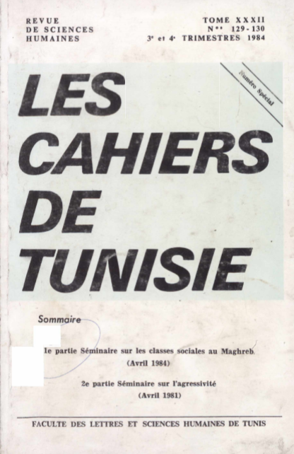 Les cahiers de Tunisie  N 129-130