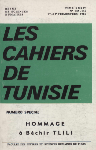 Les cahiers de Tunisie N 135-136