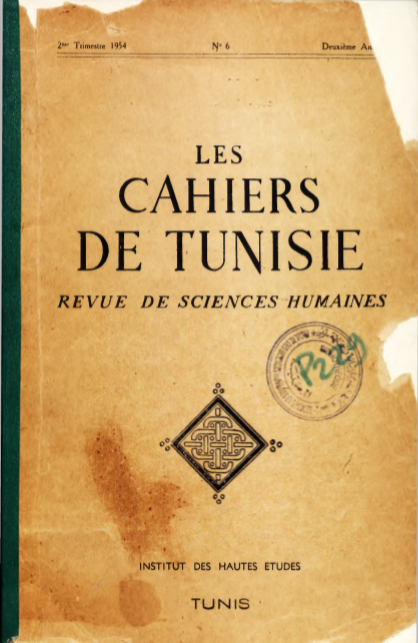 Les cahiers de Tunisie  N°6