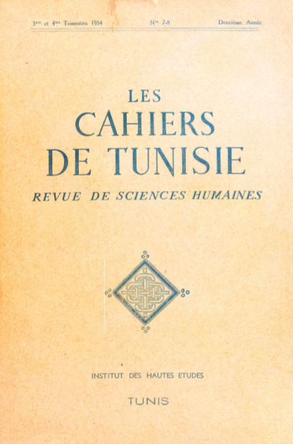 Les cahiers de Tunisie N 7-8