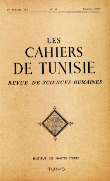 Les cahiers de Tunisie N 11