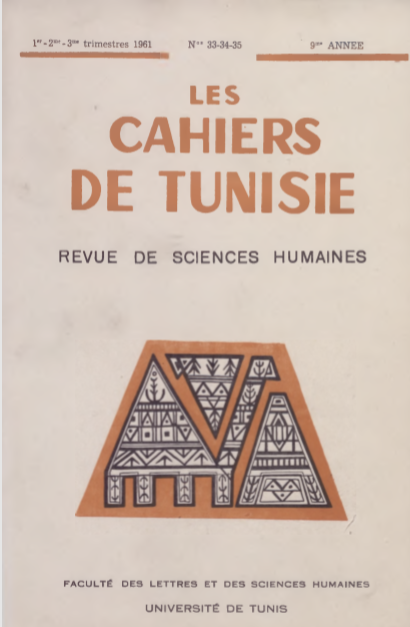 Les cahiers de Tunisie N 33-34-35