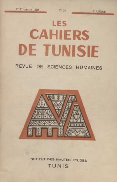 Les cahiers de Tunisie N 25