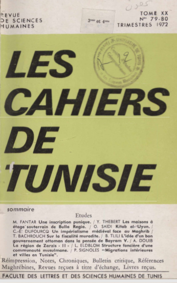 Les cahiers de Tunisie N 79-80