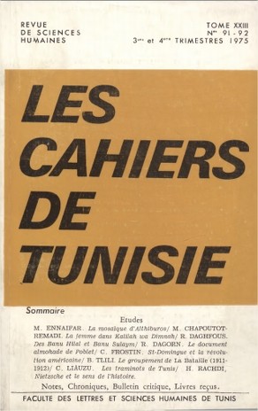 Les Cahiers de Tunisie N° 91-92