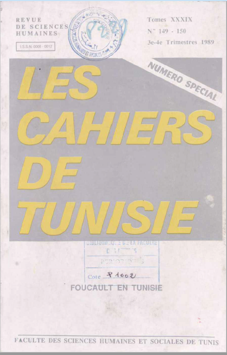Les cahiers de Tunisie N 149-150