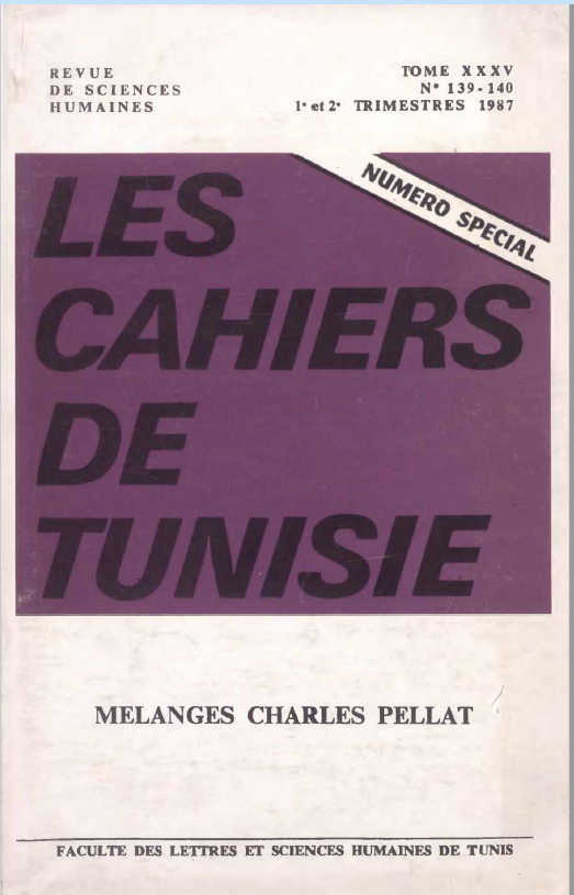 Les cahiers de Tunisie N 139-140