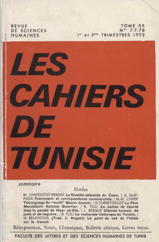 Les cahiers de Tunisie N 77-78